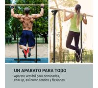 T-Trix Barra de dominadas MultiGym Concept 100 kg máx. Funda de transporte Negro KLARFIT