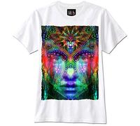 T-Tshirts Camisetas y Tops Chakra India Hippie Goa Mediation Trippy Psychedelisch LSD(Large)