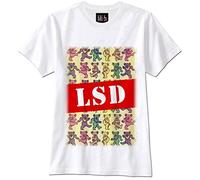 T-Tshirts Camisetas y Tops LSD Acid Blotter Art(Small)