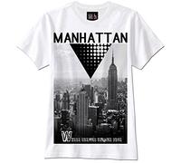 T-Tshirts Camisetas y Tops New York Manhattan Hipster Triangle(Large)