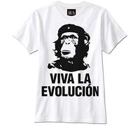 T-Tshirts Camisetas y Tops Viva La Evolucion Revoluvion Che Guevara Monkey AFFE Stencil Swag(X-Large)