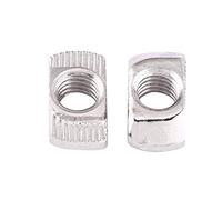 T tuercas de cabeza de martillo 50 piezas de acero al carbono chapado en zinc para perfiles de extrusión de aluminio europeos (EU40-M6*19.5 * 8)