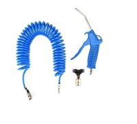 T-Type 6mm Quick Connect Air Blow Tool Kit de soplador de polvo neumático para asiento de cabina de camión, limpieza de suspensión de aire, compatible con vehículos comerciales (azul)