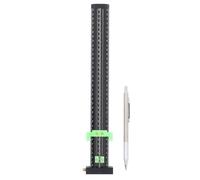 T Type Scribing Ruler Aluminum Alloy T Square for Woodworking and Construction Drawing, Adjustable Sliding Scale with Etched Markings, Includes Woodworking Pen (Verde)