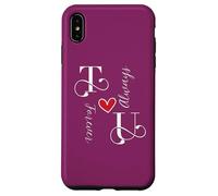 T & U - Iniciales para parejas, boda, aniversario, Mr & Mrs Carcasa para iPhone XS Max