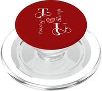 T & U - Iniciales para parejas, boda, aniversario, Mr & Mrs PopSockets PopGrip para MagSafe