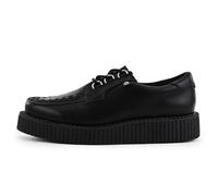 T.U.K Anarchic Creeper by Zapatos de Cuero para Hombres y Mujeres - Color Black Leather - Gothic to Punkrock - Brothel Creepers - Zapatos de cuña con Cordones - Talla EU46