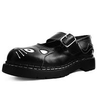 T.U.K. Anarchic Mary Jane Kitty - Zapatos de Mujer - Color TUKskin Vegano Negro - Talla EU37