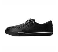 T.U.K. Leather Creeper Sneaker - Zapatos Hombre y Mujer - Color Black Leather - Zapatos con Cordones Estilo Puck, Gótico y Rockero - Talla EU41