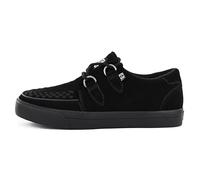T.U.K. Leather Creeper Sneaker - Zapatos Hombre y Mujer - Color Black Suede - Zapatos con Cordones Estilo Puck, Gótico y Rockero - Talla EU45