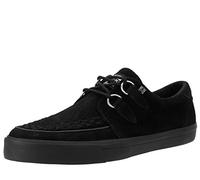 T.U.K. Leather Creeper Sneaker - Zapatos Hombre y Mujer - Color Black Suede - Zapatos con Cordones Estilo Punk, Gótico y Rockero - Talla EU42