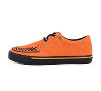 T.U.K. Leather Creeper Sneaker - Zapatos Hombre y Mujer - Color Burnt Orange Suede - Zapatos con Cordones Estilo Puck, Gótico y Rockero - Talla EU42