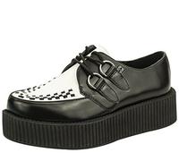 T.U.K. Leather Viva High Creeper - Zapatos Hombre y Mujer - Color Black and White Leather - Talla EU44