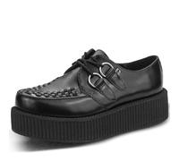 T.U.K. Leather Viva High Creeper - Zapatos Hombre y Mujer - Color Black Leather - Talla EU40