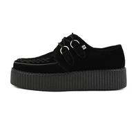 T.U.K. Leather Viva High Creeper - Zapatos Hombre y Mujer - Color Black Suede - Talla EU37
