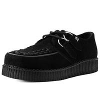 T.U.K. Leather Viva Low Creeper - Zapatos Hombre y Mujer - Color Black Suede - Talla EU44