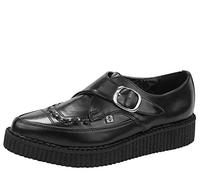 T.U.K. Pointed Creeper Monk Buckle - Zapatos Hombre y Mujer - Color Black Leather - Talla EU45