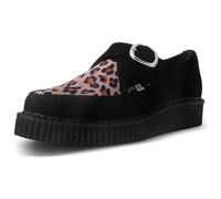 T.U.K. Pointed Creeper Monk Buckle - Zapatos Hombre y Mujer - Color Black Suede and Leopard Print - Talla EU45