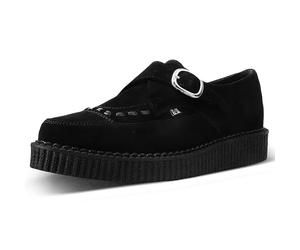 T.U.K. Pointed Creeper Monk Buckle - Zapatos Hombre y Mujer - Color Black Suede - Talla EU46