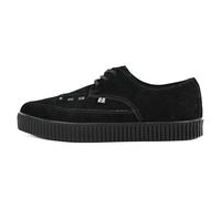 T.U.K. Pointed Creeper Sneakers - Zapatos Hombre y Mujer - Color Black Suede - Estilo Punk Gótico y Rockero Zapatillas de Lona y Gamuza con Cordones - Talla EU43