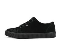 T.U.K. Ribbed Sole Sneaker - Zapatillas de Moda para Hombres y Mujeres - Estilo Skate, Punk, Rock y Gótico en Piel, Ante y Lona - Color Negro Ante - Talla 46