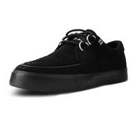 T.U.K. Vegan Creeper Sneaker - Zapatos Hombre y Mujer - Color Black Suede - Zapatos con Cordones Estilo Puck, Gótico y Rockero - Talla EU42