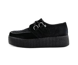 T.U.K. Vegan Viva High Creeper - Zapatos Hombre y Mujer - Color Black Velvet - Talla EU37
