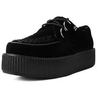 T.U.K. Vegan Viva High Creeper - Zapatos Hombre y Mujer - Color Black Velvet - Talla EU42