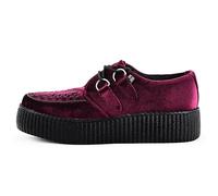 T.U.K. Vegan Viva High Creeper - Zapatos Hombre y Mujer - Color Burgundy Velvet - Talla EU38