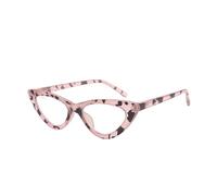 t vedo: Gafas antiluz azul para mujer - Lentes antiarañazos con protección de las pantallas +0,00 - Funda de regalo, Manchado Rosa, Cat Eye - 147-18-147