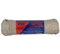 T.W Evans Cordage 43-077 - Tendedero de algodón Evandale de 7/32 pulgadas, 200 pies