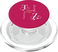 T & Z - Iniciales para parejas, boda, aniversario, Mr & Mrs PopSockets PopGrip para MagSafe