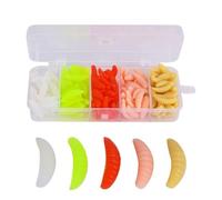T0040 100pcs 5 Colores Silicona Biomimética Soft Meal Lures de Pesca de cebos realistas