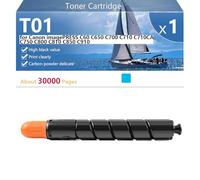 T01 Cartucho de Tóner Compatible para Canon imagePRESS C60 C650 C700 C710 C710CA C750 C800 C810 C850 C910 Impresoras, Alto Rendimiento 30000 Páginas, Impresión Nítida,Cyan-1 Pack