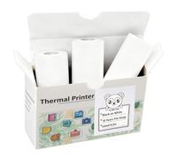 T02/M02X/M02L Papel para impresora - 3 rollos de papel térmico antiadherente, 53 mm x 6,5 m, 10 años de conservación, negro sobre blanco para impresora de bolsillo Compatible con Phomemo T02/M02X/M02L