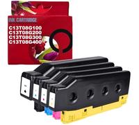 T08G1 T08G2 T08G3 T08G4 Pack 4 tintas Compatible con Epson Workforce Enterprise AM-C4000