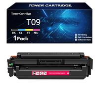 T09 Cartucho de Tóner de Repuesto para Canon T09 T09K T09C T09Y T09M Canon I-SENSYS XC1127i XC1127iF XC1127P ImageCLASS LBP1127C MF1127C Impresoras con Chip,M-1 Pack