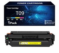 T09 Cartucho de Tóner de Repuesto para Canon T09 T09K T09C T09Y T09M Canon I-SENSYS XC1127i XC1127iF XC1127P ImageCLASS LBP1127C MF1127C Impresoras con Chip,Y-1 Pack