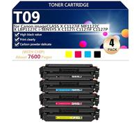 T09 Cartuchos de Tóner Compatibles con Chip para Canon imageCLASS X C1127iF MF1127C X LBP1127C i-SENSYS X C1127i C1127iF C1127P Impresoras, 7600 Páginas,1 Set-1 Pack