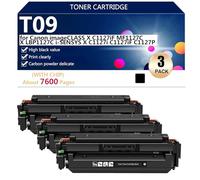 T09 Cartuchos de Tóner Compatibles para Canon imageCLASS X C1127iF MF1127C X LBP1127C i-SENSYS X C1127i C1127iF C1127P Impresora, 7600 Páginas,Yellow-1 Pack