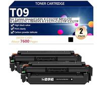 T09 Cartuchos de Tóner Compatibles para Canon imageCLASS X C1127iF MF1127C X LBP1127C i-SENSYS X C1127i C1127iF C1127P Impresora, 7600 Páginas,Black- 2 Pack