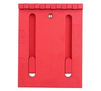 T1 Depth Measuring Ruler, Woodworking Measurement Tool, Red Aluminum y Brass Marking with Clear Scale, Compact Durable Ruler for Woodworking and DIY Projects