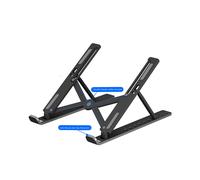 (T1 nero) Soporte para portátil giratorio a 360, altura regulable con modelo extensible