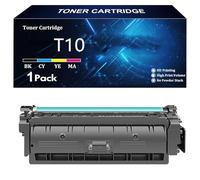 T10 Cartucho de Tóner de Repuesto para Canon T10 T10K T10C T10Y T10M para Canon Color ImageCLASS XMF1538 LBP1538 XC1538 C1533 C1538 i-SENSYS XC1533 1538 Impresoras con Chip,BK-1 Pcs