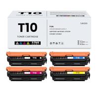 T10 - Cartucho de tóner T10, 4 unidades, repuesto para tóner Canon T10 para impresora Color imageCLASS X LBP1538C MF1538C C1533P C1538P C1538iF (negro, cian, magenta y amarillo)