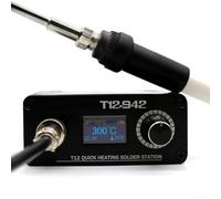 T12-942 para mini estación de soldadura digital oled 75 W, juego de soldador con mango y puntas de soldadura, 24 V CC, regulación de temperatura 200-480 °C, apagado automático para reparación y