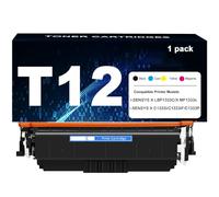 T12 Cartucho de Tóner de Alta Capacidad para impresoras para Canon imageCLASS X LBP1333C MF1333C i-SENSYS X C1333i C1333P C1333iF, con Chip e impresión de Alta definición