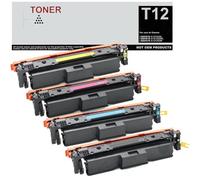 T12 Pack 4 Cartuchos de Toner Multicolor Compatible con Canon 5098C006 5097C006 5096C006 5095C006