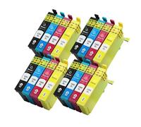 T1295 Multipack (T1291 T1292 T1293 T1294) Cartucho de Tinta Repuesto Compatible con impresoras Epson Stylus SX435W SX235W y Workforce WF-3520 WF-3540(4SET)