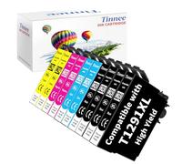 T1295 XL Multipack Epson T1291XL Epson T1292XL T1293XL T1294XL Tinta Compatible para Stylus SX235W SX420W SX435W SX445W WF3520 Stylus Office BX305FW (4 Negro 2 Cian 2 Magenta 2 Amarillo)